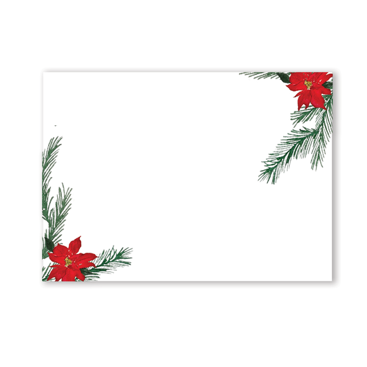 Christmas Poinsettia Notecard